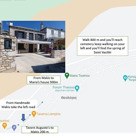 Maria Tsomou Villa Theologos  Bagian luar foto